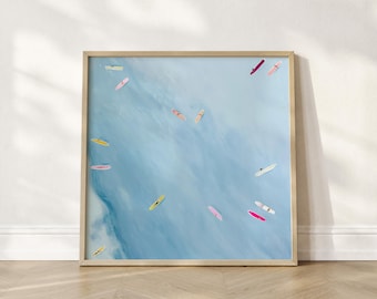 Australian Beach Surf Art Print: Summer Painting