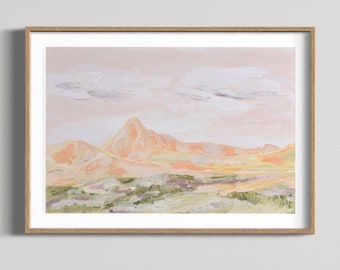 Mount Wollumbin - Unframed Print. Australian abstract landscape, painting, Australian artist, Art for home, home decor.