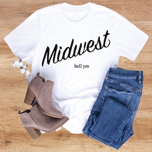 Midwest shirt SVG, PNG, Cricuit File, Indiana, Illinois, Iowa, Missouri, heren en dames T-shirt