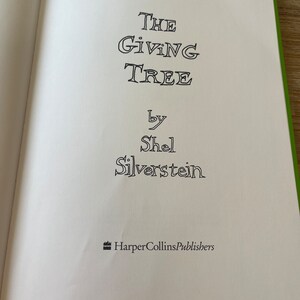 1992 the Giving Tree by Shel Silverstein - Etsy