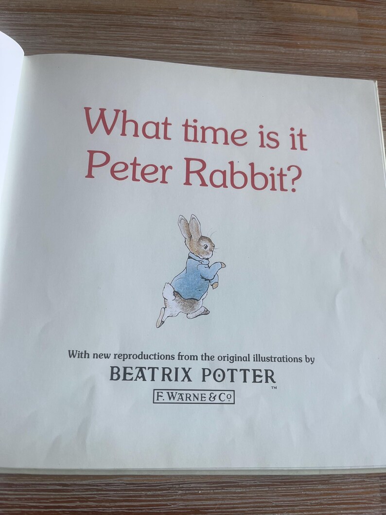 1989 What Time is It Peter Rabbit Beatrix Potter - Etsy