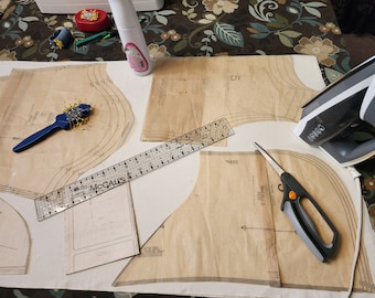 Pressing and Ironing Board with coverlet pattern for sewing, quilting, and sewing students with so much more!
