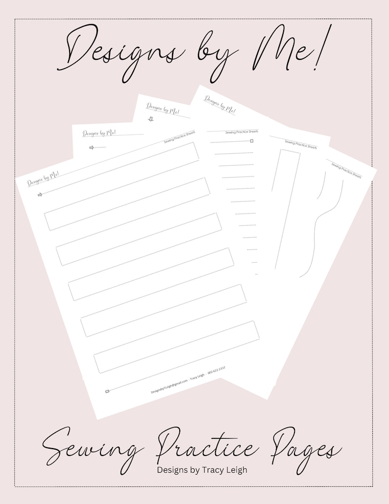 Sewing Practice, 41 Sewing Worksheets Templates for Beginners, Learn