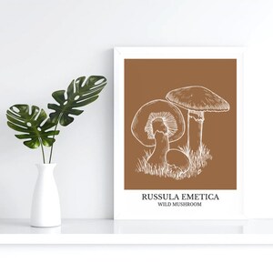 Russula Mushroom Poster - Digital Print