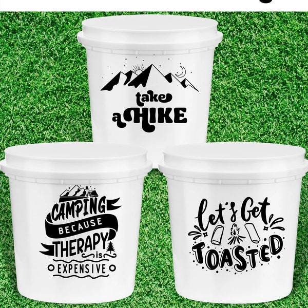 Happy Campers Light up Camping Bucket, Glow in the Dark Bucket Etsy