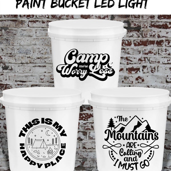 Happy Campers Light up Camping Bucket, Glow in the Dark Bucket Etsy
