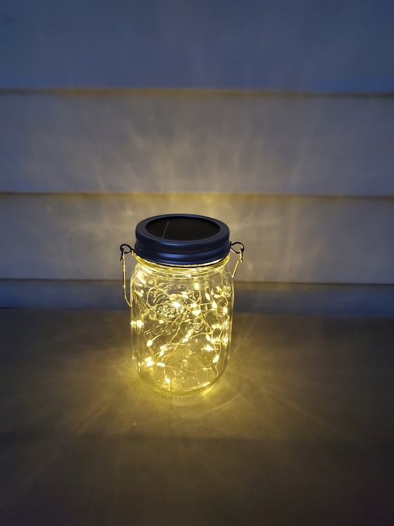 Solar Fairy Light Jars Etsy
