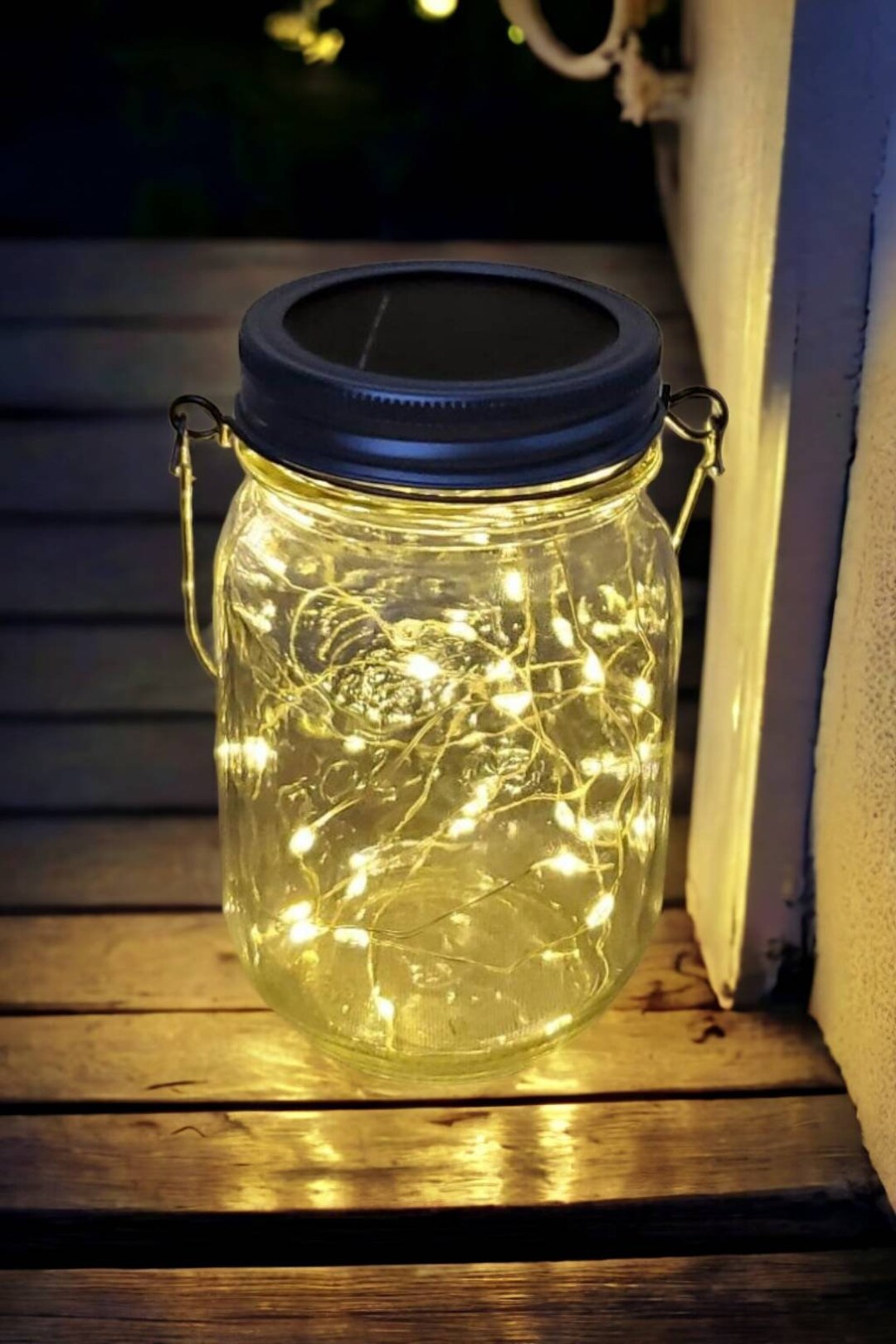 Solar Fairy Light Jars Etsy