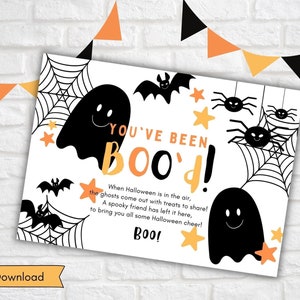 Je bent uitgejouwd! | Afdrukbaar Halloween | Boo-mandje | Je bent uitgejouwd | Halloween-bord | BOO-tas