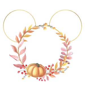 Autumn Floral Mickey Ears Digital Download