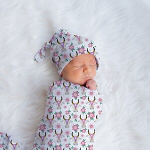 Desi Lotus & Cow Swaddle Blanket