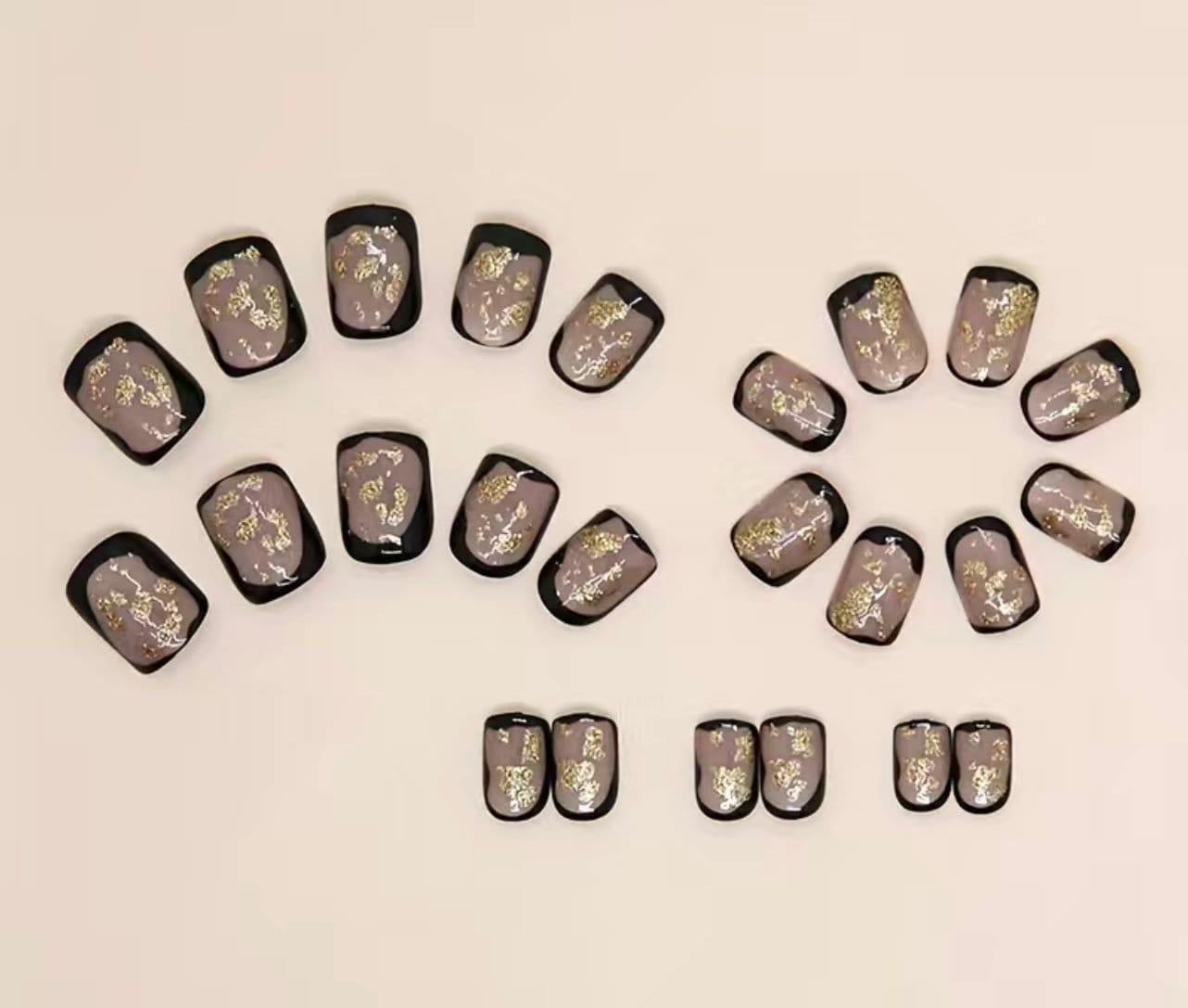 24 Pcs Design Press on Nails Glossy Short Press on Nail Short Nail Nail