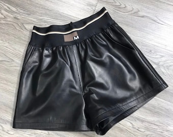 Echtleder/ Lammfell Shorts - Damen Shorts