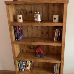 29cm Depth Bookcase Solid wood Bookcase Rustic Bookshelf Shelving shelf unit oak pine walnut