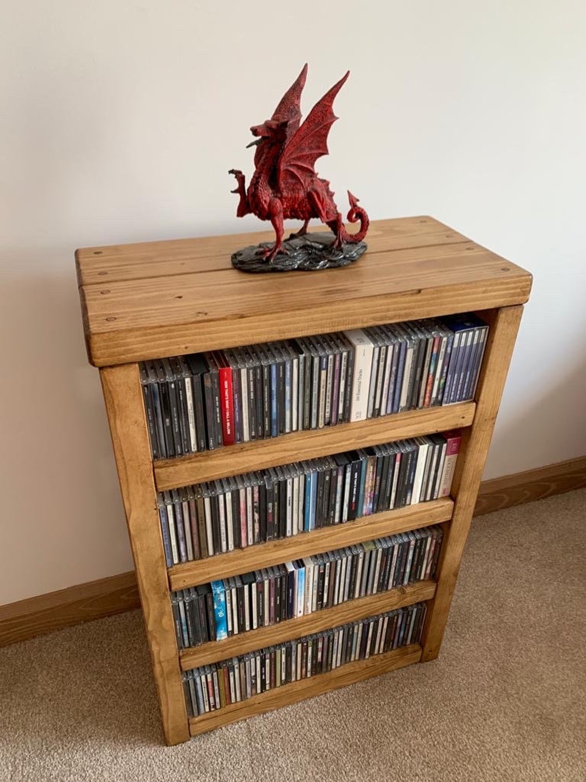 Dvd Rental Stand DVD Stand Dvds Rack Rustic Solid Wood DVD Storage Shelf Shelves ...