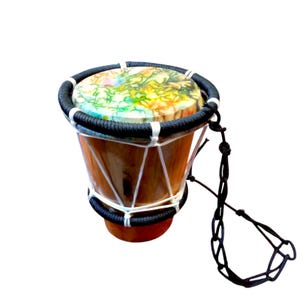 Handcrafted Moroccan wooden Djembe Drum Djembe African Standard line carve musical instrument Handcrafted Moroccan Small Drum