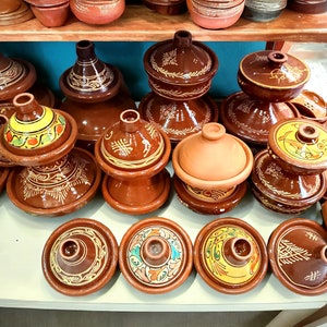 Authentic Moroccan Cooking Tagine - Handcrafted Clay Pot for Exquisite Moroccan Cuisine Moroccan Dining Experience
