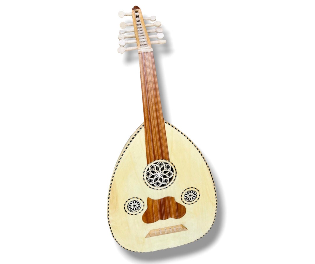 Large Lute Oud Music Instrument With 11 Strings Melodies, Handmade