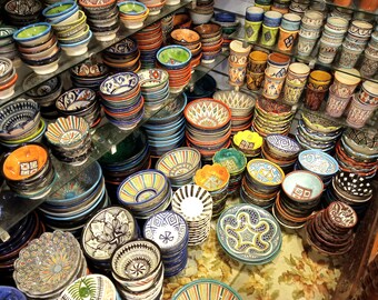 Moroccan Ceramic Bowls: Handcrafted, Artistic, Geometric Patterns, Vibrant Colors, Home Decor, Kitchen Accessories, Unique Tableware