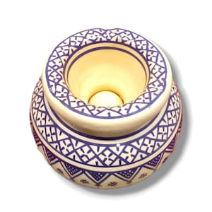 Moroccan Ceramic Ashtray with berber desgine Painted by hand Unique Ashtray, Decorative Ashtray, Blue and white ashtray