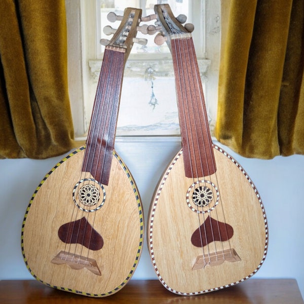 Piccolo strumento a liuto - Oud marocchino a 5 corde fatto a mano, con corde in nylon, chitarra tradizionale per musica popolare, regalo perfetto per musicisti