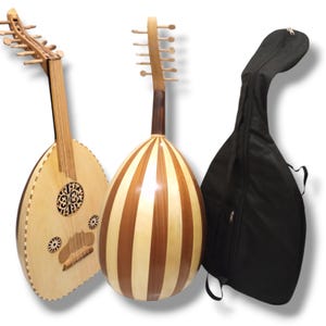 Large lute oud music instrument with 11 strings melodies, handmade musical instrument, Lute Guitar handmade Arabic oud, folk instrument