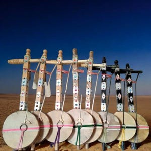 Handmade Amazigh Berber Rubab – Ribab Traditional Moroccan String Instrument Unique musical gift North African instrument