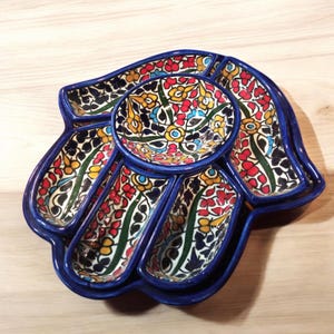 Set of 7 Handcrafted Moroccan Ceramic Serving Dishes: Add Elegance and Artistic Charm to Your Home