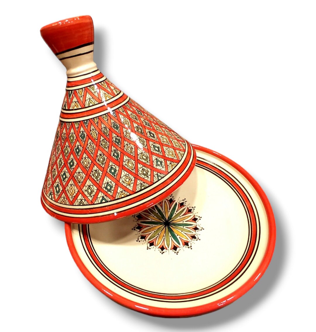 Moroccan Large Tagine, Ceramic Tagine, Serving Tagine Clay Tagine