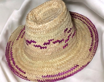 Marokkaanse handgemaakte strohoed met boho chic beroep Handgemaakte zonwering Handgeweven strohoed Handgemaakte strohoed
