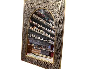 Moroccan vintage Wall Mirrors, Decoration mirrors, Arch Mirror, Art Deco Mirror, Wall Decor, Boho Mirror, Handmade Mirror, islamic mirror