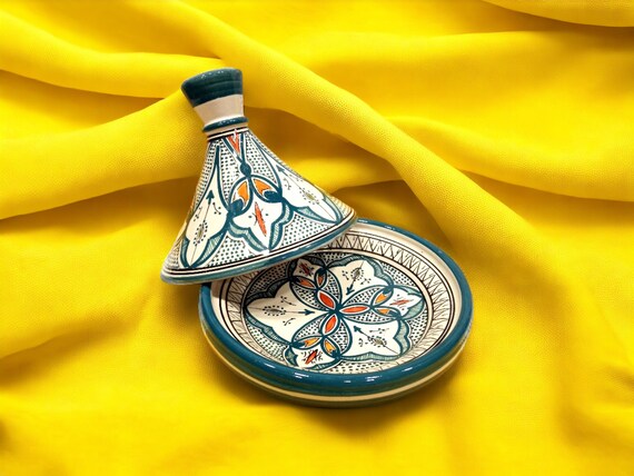 Moroccan Serving Tagine Hand-painted Tagine Decorative Tajine Tagine Pot kitchenware Tagine Ceramic tagine Green Tagine Tagine pot