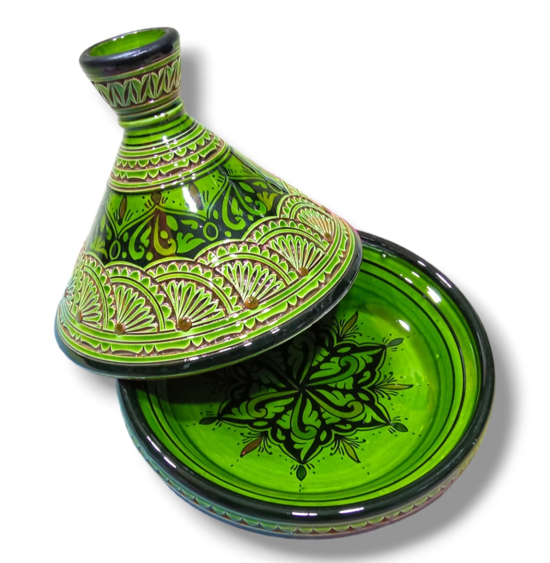 25cm Large Tagine Handpainted Pottery Tajine Handmade Tajine Tagine