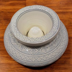 Large Hand Painted Moroccan Pottery Ashtray - Handmade Ceramic Art