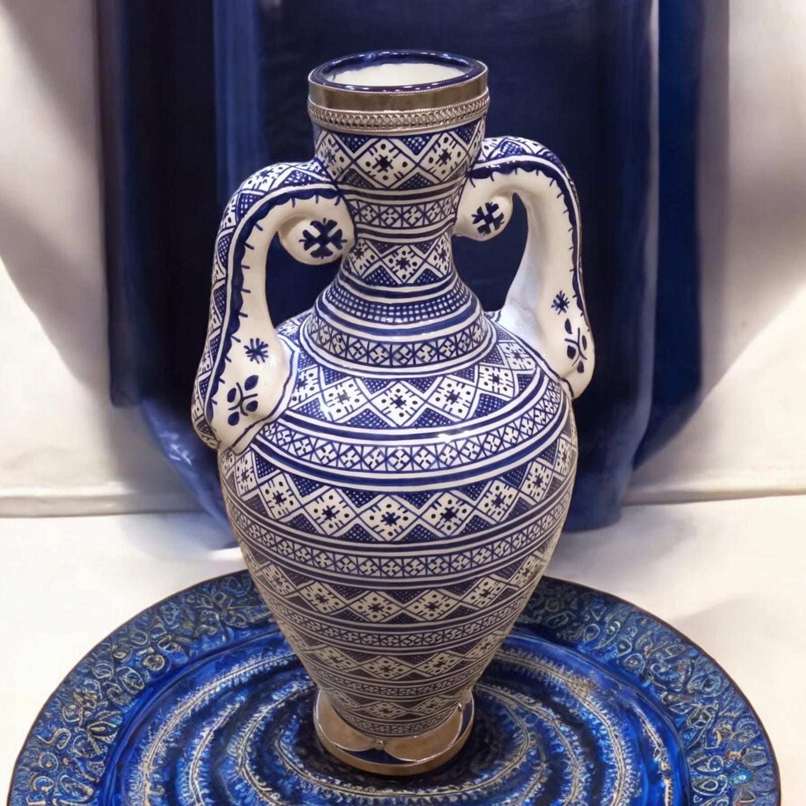 Moroccan vase blue - Etsy 日本