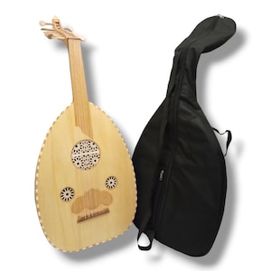 Large lute oud music instrument, handmade Arabic lute guitar with 11 strings melodies, perfect for folk music lovers gift