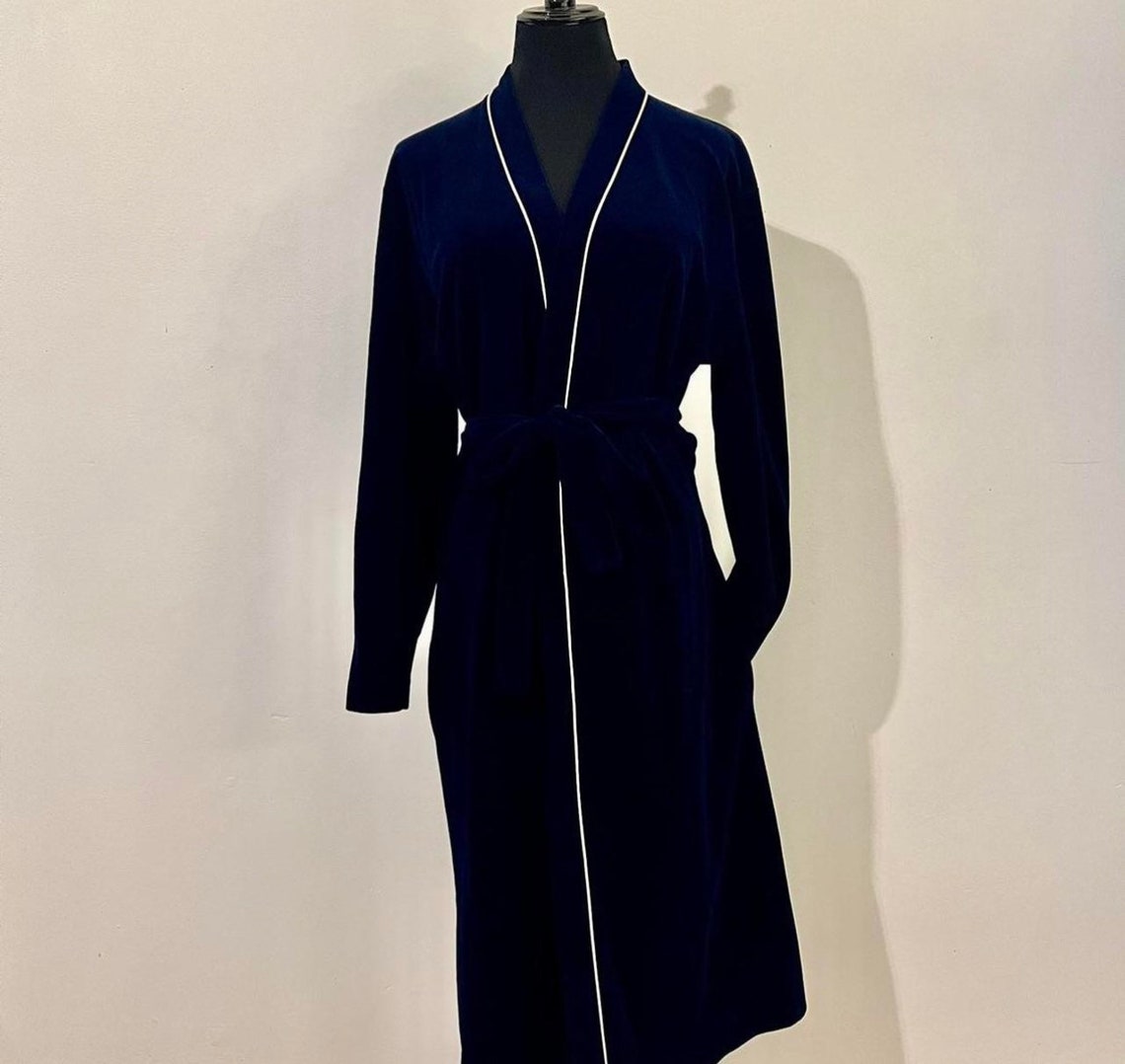 Vintage Royal Blue Givoni Dressing Gown Robe - Etsy Australia