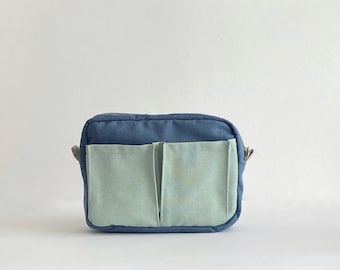 Canvas Geldbörse Organizer Einsatz mit Reißverschluss, herausnehmbarer Tascheneinsatz für Einkaufstasche, Stofftasche Organizer Beutel, Taschenorganizer, Bag in Bag