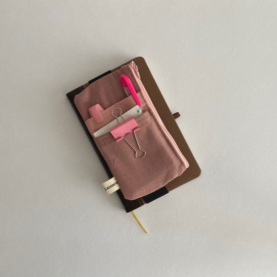 Personalized A5 Elastic Notebook Pen Pouch, Planner Pen Holder, Book Band Pen Pouch, Canvas A6, A4 & A5 Journal Pencil Case