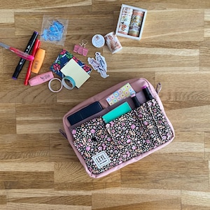 Inner Carrying Bag Multi Pouch Case Bag in Bag, Medium Organizer Pouch with Zipper, Slim Organizer Bag for Inside Purse, Utility Pouch Bag