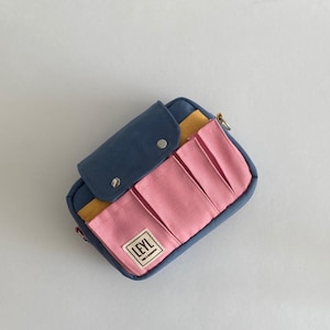 Canvas Journaling Pouch with Strap, Utility Pouch, Zipper Planner Pouch, Planner Bag, Organizer Bag