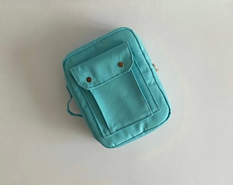 Étui zippé en toile pour ranger et organiser les fournitures de journal, pochette pour agenda à fermeture éclair, étui pour carnet de croquis aquarelle de voyage pour fournitures d'artiste