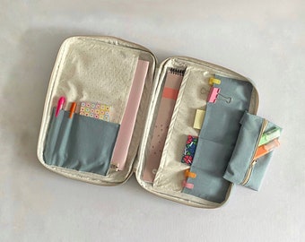 Canvas Organizer Art Supply Travel Bag for Large Sketchbooks, Notebook Organizer Cover, Watercolor Bag, Sketchbook Case, Drawing Book Case,