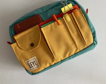 Personalized Purse Organizer Insert with Multi Pocket, Tote Organizer Zipper, Medium Organizer for Inside Handbag, Utility Pouch, Bag in Bag