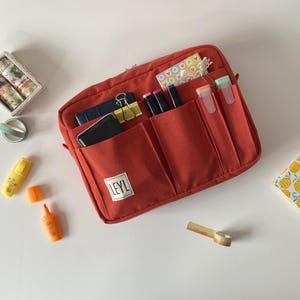 Canvas Solid Color Journaling Pouch, Utility Pouch, Journal Pouch, Stationary Pouch, Planner Pouch, Journal Supplies Storage Case