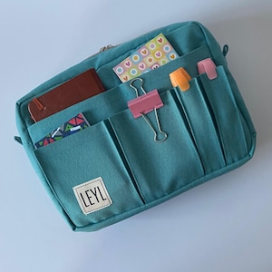 Organizador de bolsos de lona con cremallera, bolsa organizadora, accesorios de viaje, organizador de bolsos, organizador de bolsos de mano, organizador de mochilas