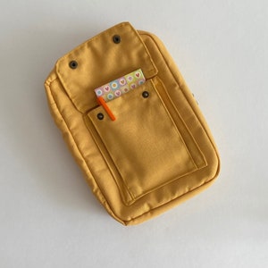 Canvas Zipped Journal Case With Front Pocket Zipper Notebook Cover