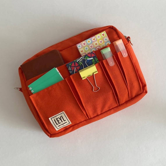Canvas Utility Carrying Pouch With Pockets for Stationery Lover Organizer Bag for Journal and Stationery Supplies Cotton Planner Pouch Etsy