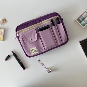 Custom Utility Pouch with Zipper, Canvas Planner Pouch for Journaling, Travel Journal Pouch, Stationery Pouch, Organizer Pouch