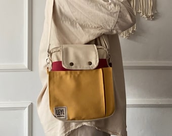 Canvas Vertical Planner Pouch Organizer for Supplies Carrying and Storage, Utility Pouch 4 Sizes, Journal Case, Organizer Bag